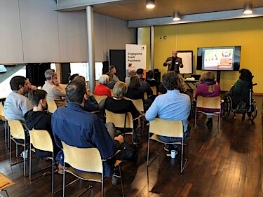 Engagierte Stadt Puchheim Foto eines Workshops beim ersten Vereinstag in Puchheim